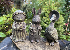Set 3 Beatrix Potter Statue Garden Ornament Figure Decoration - Peter Rabbit