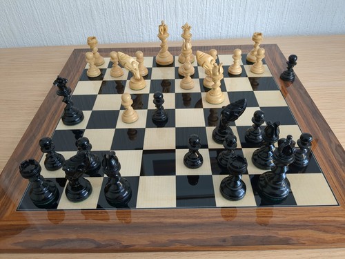 Grazing knight ebony chess - chess, set