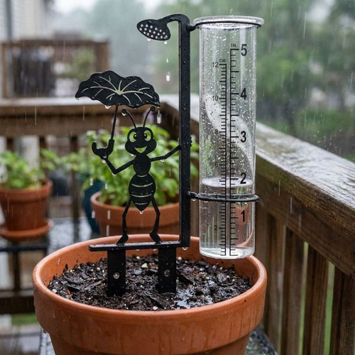 Rain gauge metal stake - metal,