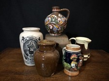 Set Of 5 Earthenware Jugs