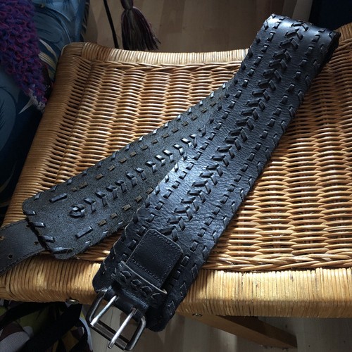 Antique style leather - leather, belt