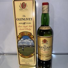 Glenlivet 12 Year Old Highland Malt Whisky 750 Ml Dated 1988 Royal Troon Boxed