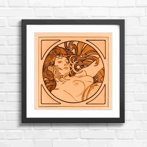Vintage art nouveau woman - vintage,