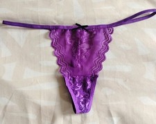 Womens purple lace thong - lace, g