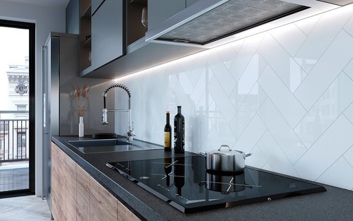 Subway white tile - tile, flat