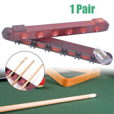 Wooden Snooker / Pool Cue Rack Wall Mounted Hanging 6 Cues Stick Holder Stand