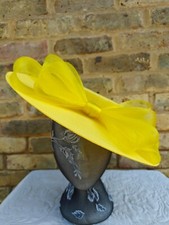 yellow large fascinator