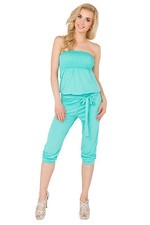 Womens 3/4 Length Jumpsuit