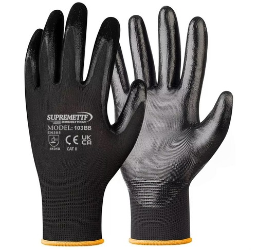 Nitrile coated work gloves - nitrile,