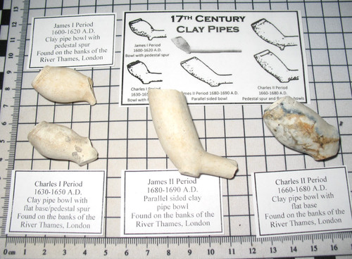 Antique clay pipe - , collection