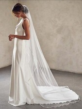 UK Satin Edge Bridal Veil 1