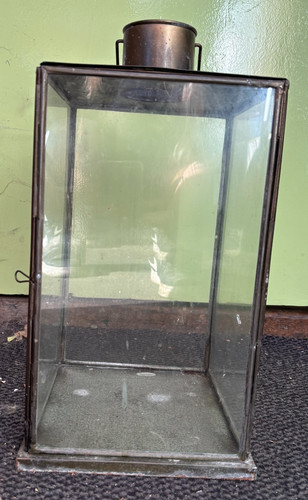 Hand held glass lantern