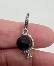 Blue Globe Charm for bracelet