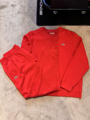 Lacoste sport red tracksuit - red,