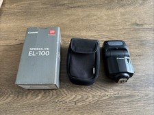 Canon Speedlite EL-100 Flashgun/ Flash With Pouch In Mint Condition. Genuine