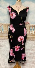 Black Floral Occasion Dress 16