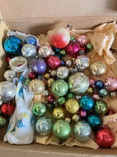 Job Lot Of Small/Tiny Mercury Glass Christmas Baubles GOOD LOT