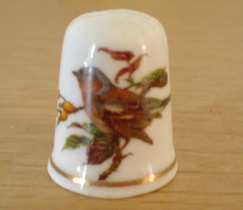 Lovely chaffinch china - lovely, thimble