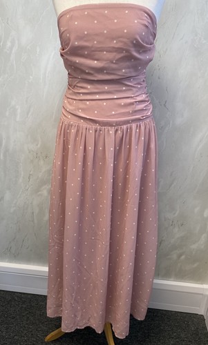 Boohoo pink chiffon polka - chiffon, dot