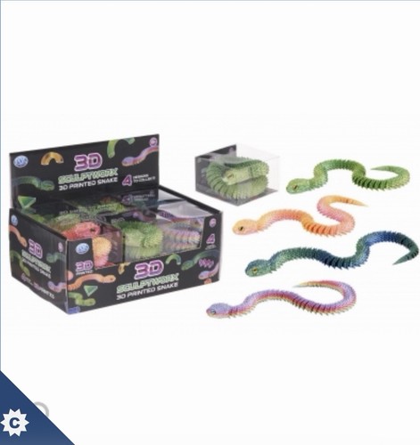 Printed multicolour snake - 3d,