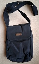 Nicole Multi Pockets Expandable Black Crossbody Bag Used.