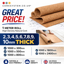 Natural cork sheets rolls - natural, &