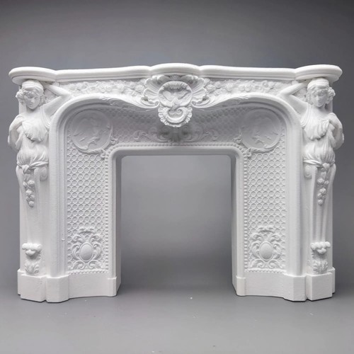 European baroque fireplace - european,