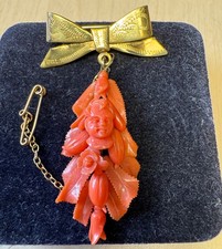 ANTIQUE CARVED CORAL CHERUB