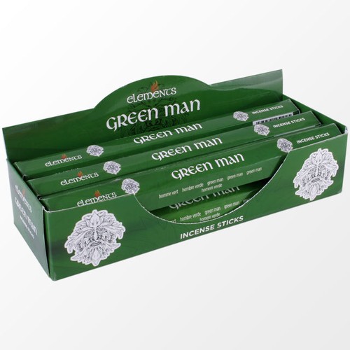 Green man incense sticks 20 - green, sticks.