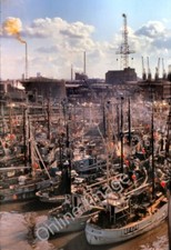 Photo 6x4 Immingham Dock The dock, crowded with fishing vessels blockadin c1975