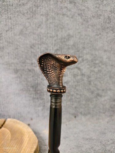Antique handmade snake - antique, head
