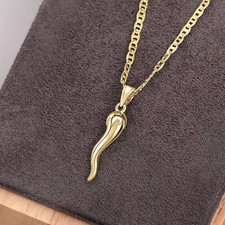 18ct Gold Plated Horn Of Plenty Necklace
