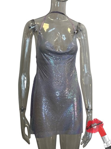 White fox sequin dress womens - sequin,