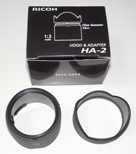 , with instruction , RICOH genuine hood & adapter HA-2 5500 CAPLIO GX100 GX200