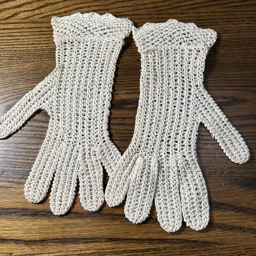 Antique crochet fishnet lace - fishnet,