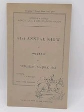 51st Annual Show Welton Official Catalogue Booklet Agricultural Horticulture