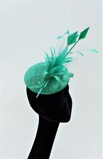 Cameo - Emerald Green Button Base Pillbox ASCOT WEDDING
