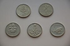 1 lats Latvia - with Latvian symbols. Set of 5 x 1 lats.