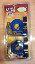 Load Hugger Motorcycle 2 Piece Ratchet Tie Down Set Blue 5m BC6131