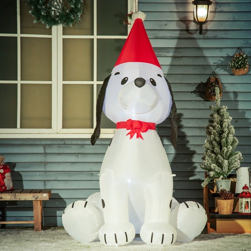 6ft inflatable christmas puppy - christmas,