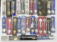 Vintage Mixed Lot Of x25 Boxed Souvenir Spoons UK, Europe Etc In Used Condition