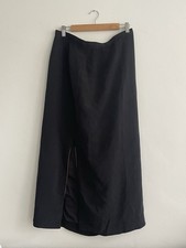 Country casuals Skirt With Slit Size 16 100% Silk Shell