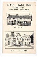 RAM JAM INN, STRETTON, OAKHAM: Rutland postcard (C93963)