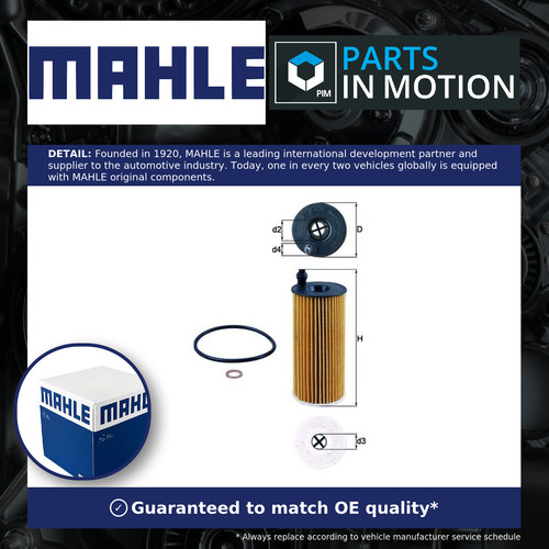 Oil filter ox404d mahle - oil,