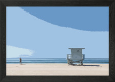 Miami Beach Hut No 17 Framed