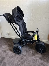 QPlay Prime 6-in-1 Trike Grey with Removable Canopy Telescopic