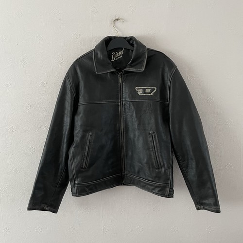 Vintage diesel leather jacket - vintage,