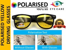 New Guaranteed Polarised Vision Enhansor Anti Glare Night Driving Yellow Glasses
