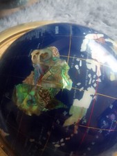 Blue Lapis Ocean Table Top World Globe