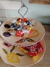 Cake stand old plates with - cake,